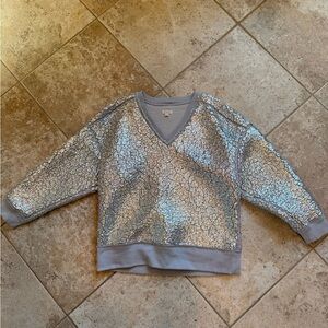 Pilcro Silver and Gray Sweatshirt from Anthropology